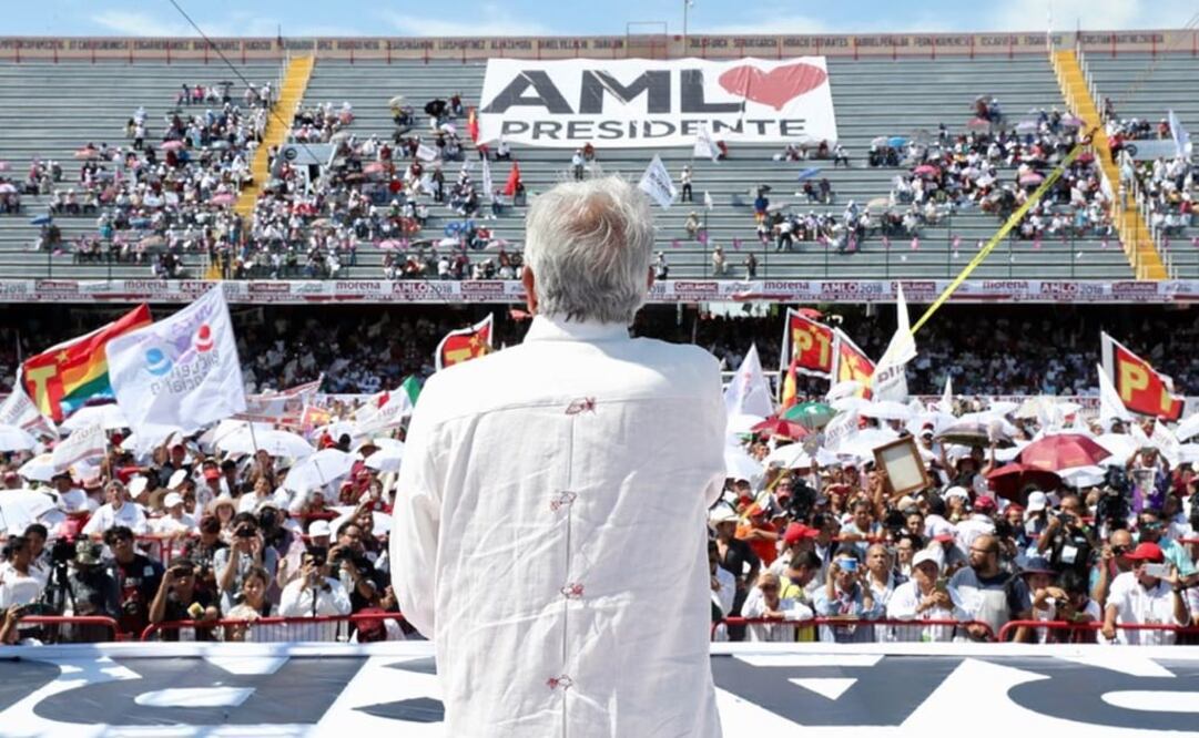 Andrés Manuel López Obrador, candidato de la coalición Juntos Haremos Historia en Veracruz. Foto: Valente Rosas/El Universal