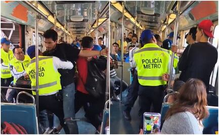 VIDEO: Estudiantes cantan por diversión en el Metro y policías intentan detenerlos presuntamente por trabajar en los vagones