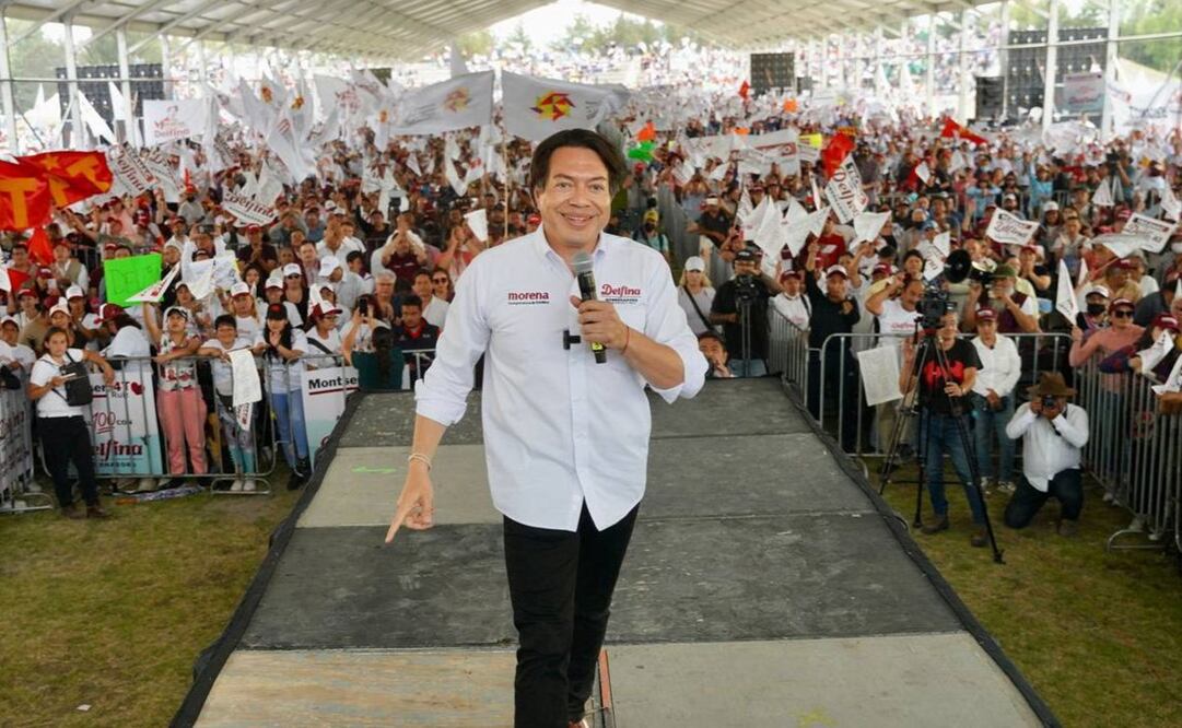 Mario Delgado líder de Morena en evento de la 4T. Foto: Especial