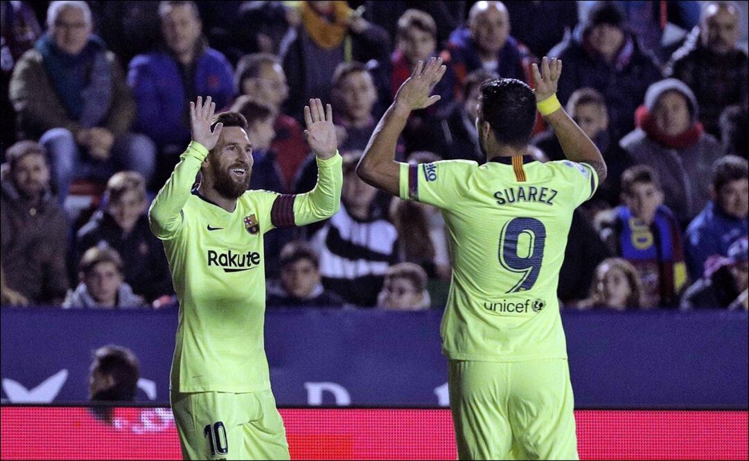 Messi y Suárez. Foto: EFE