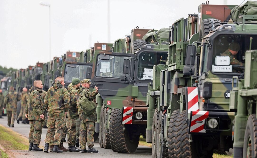 El Grupo 24 de Misiles de Defensa Aérea comienza a trasladar los primeros dos de los tres escuadrones de misiles de defensa aérea Patriot comprometidos desde Alemania a Polonia en Gnoien. (10/02/2025) Foto: AP/Archivo