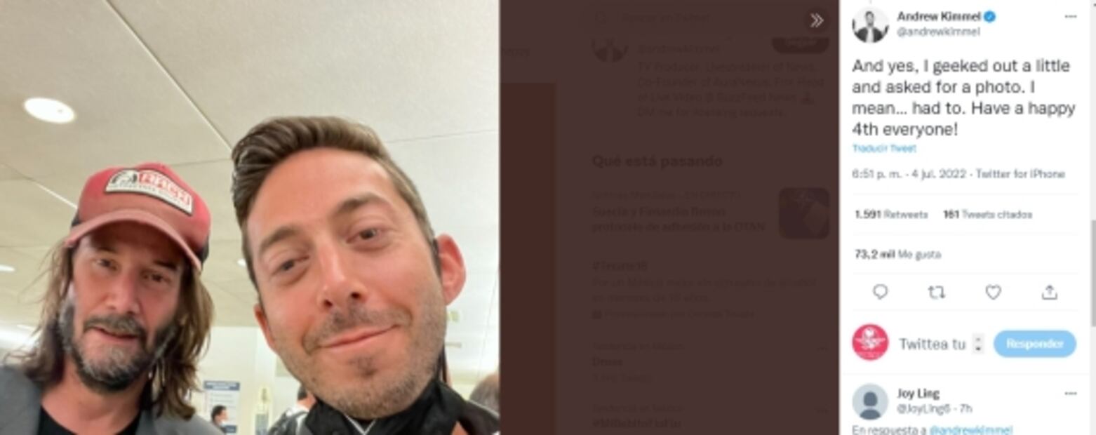 Keanu Reeves hizo un "pequeño amigo" durante un vuelo y la escena fue absolutamente tierna