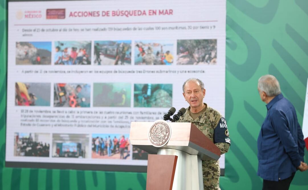 La gobernadora Evelyn Salgado indicó que el esfuerzo principal de búsqueda lo encabeza la Secretaría de Marina (Semar). Foto: Gabriel Pano / EL UNIVERSAL