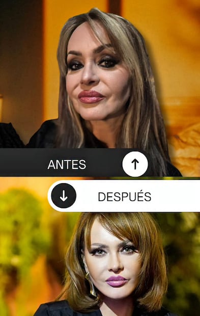 El rostro de Gaby Spanic antes y después del  lifting facial al que se sometió y con el cual cambió de manera positiva.