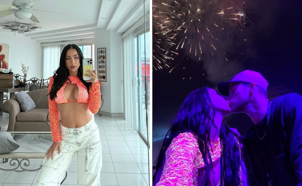 María Chacón y su novio, Christopher Den. El top con tonos vibrantes es la pieza 'statement'. Foto: Especial. Instagram @oficialmariachacon