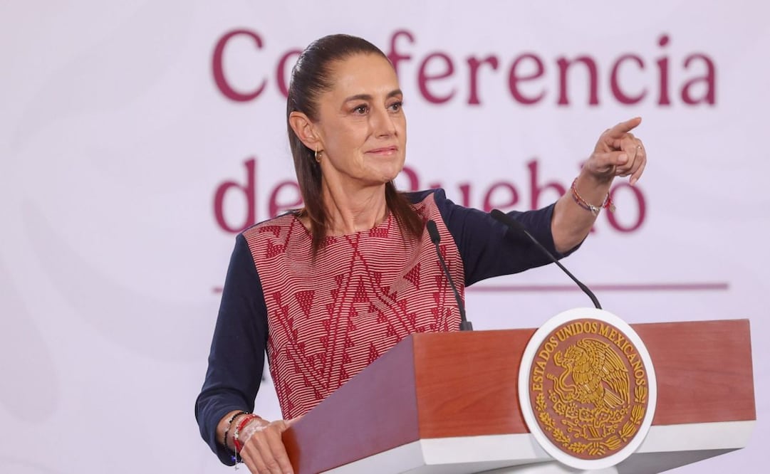 La presidenta Claudia Sheinbaum en la “Mañanera del Pueblo” del 25 de mayo de 2026 en Palacio Nacional. Foto: Moisés Pablo/ Cuartoscuro