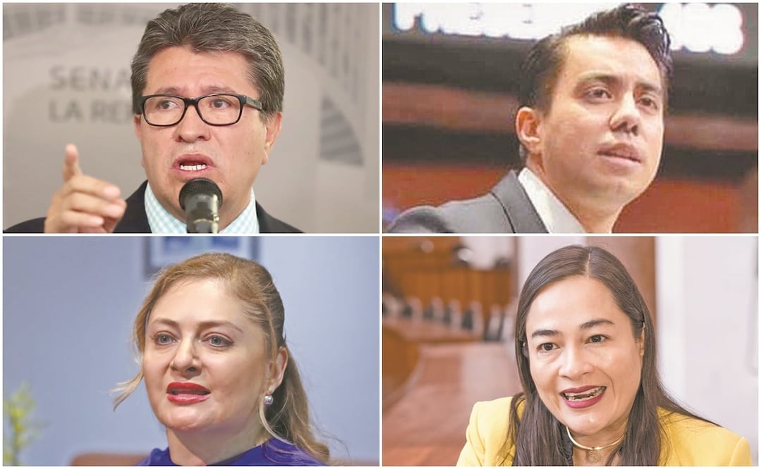 De izquierda a derecha: Ricardo Monreal Ávila, Felipe Fernando Macías; Claudia Edith Anaya y Verónica Juárez. FOTOS: ARCHIVO EL UNIVERSAL