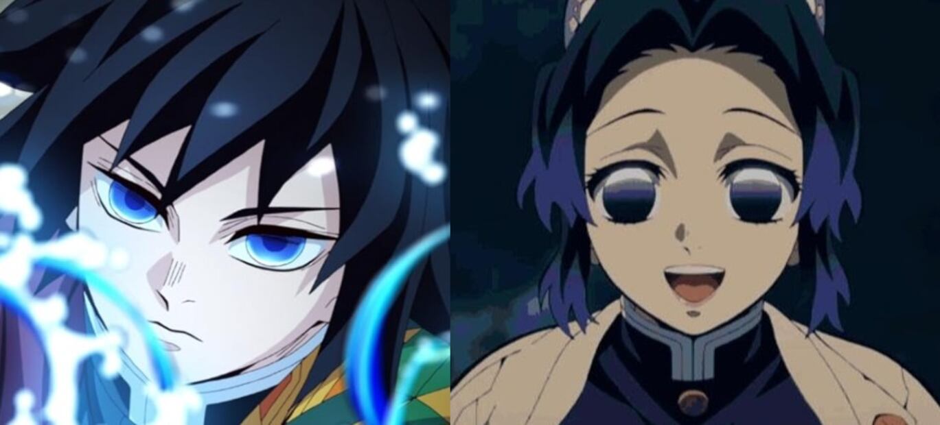 El pilar del agua, Giyu Tomioka (A la izquierda) y Shinobu Kocho, pilar del insecto (a la derecha). Foto: IMDB