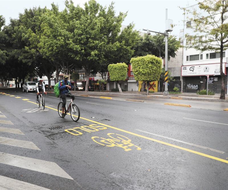 nició operaciones la ciclovía de Insurgentes, que corre de la estación Álvaro Obregón a Eje 8 Río Mixcoac; abarca 12 kilómetros en ambos sentidos. Foto: Valente Rosas. El Universal