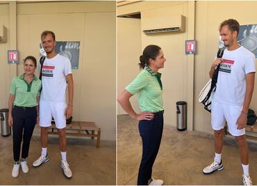 Daniil Medvedev conoce a Lorena Ochoa en el Abierto de Los Cabos