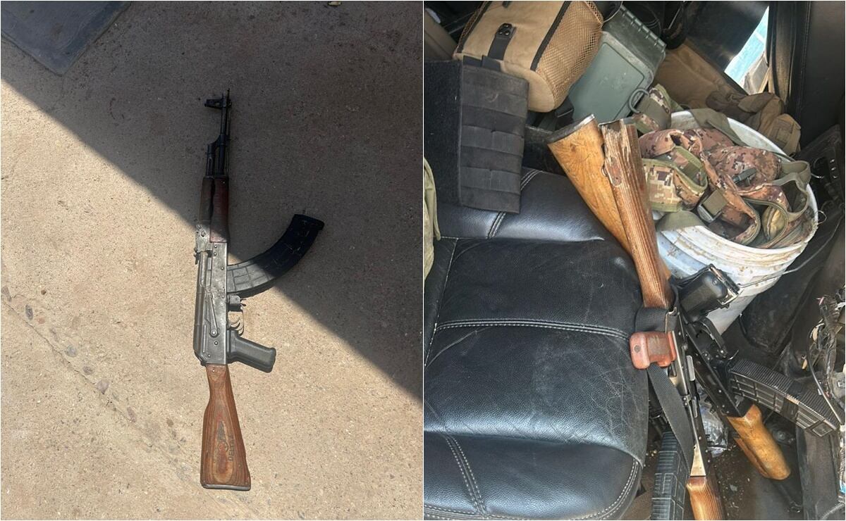 Decomisan armas de alto calibre, vehículos blindados y narcóticos durante cateo en Sonora. Foto: Fiscalía de Sonora y Guardia Nacional