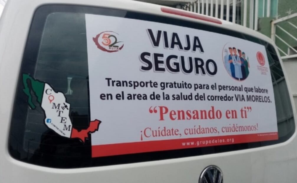 Ofrecen transporte gratuito a personal médico ante Covid-19 en Edomex