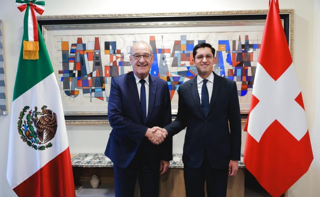 Canciller Velasco con el presidente de la Confederación de Suiza Guy Parmelin (06/07/2026). Foto: Especial