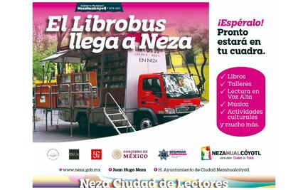 "Librobús" comenzará sus recorridos por Neza este domingo