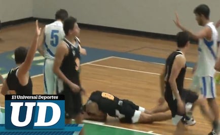 Jugador de basquetbol sufre dramático golpe en pleno partido