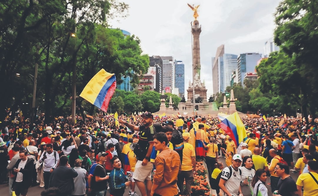 Paseo de la Reforma se volvió, por unas horas, territorio “parce”. Foto: Digo Simón/ EL UNIVERSAL