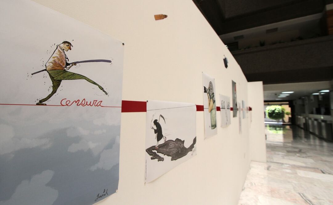 La exposición "El camino de la bala" se inauguró en el marco del Encuentro Internacional CartónClub "La Línea de Fuego". Foto: Carlos Mejía / EL UNIVERSAL