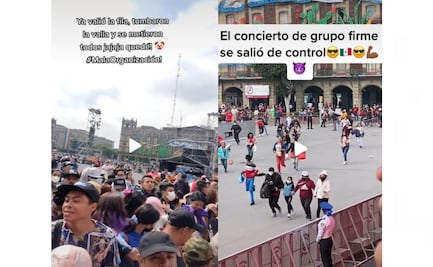 VIDEO: Decenas se saltan vallas y seguridad del Zócalo para tomar lugar en primera fila en concierto del Grupo Firme