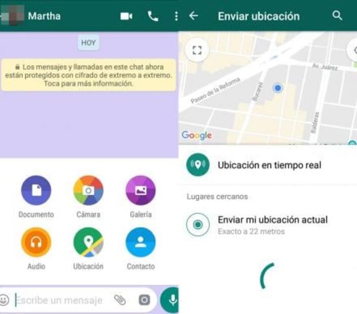 WhatsApp te ayuda a saber la ubicación de tus contactos