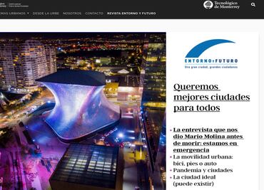 Tec de Monterrey lanza revista digital "Entorno y Futuro"