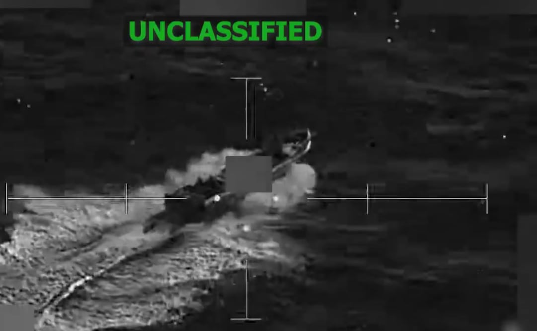 EU acaba con otra supuesta narcolancha, transitaba por el pacífico. (17/12/25) Foto: Captura de video