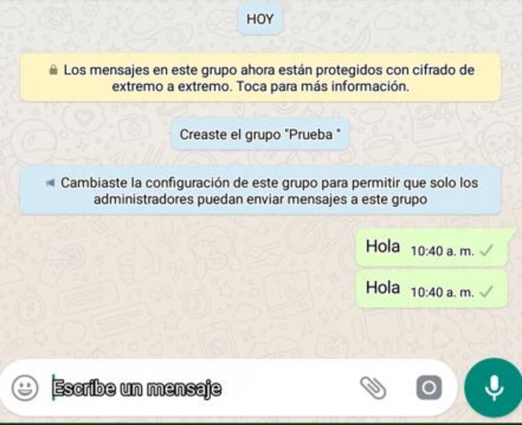 Crea un grupo de Whatsapp y que nadie escriba, solo tú