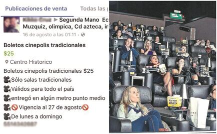 Boletos para el cine a mitad de precio... pero apócrifos