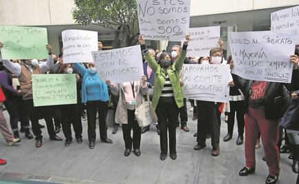 Protesta sindicato del Senado