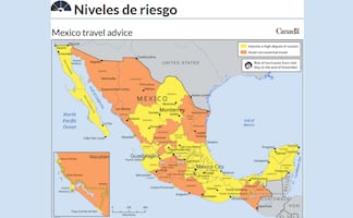 Canadá comparte alerta de EU por seguridad en Mexicali; emite mapa de México por niveles de delincuencia y secuestro