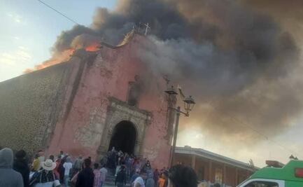 Daños incuantificables dejó el incendio a la iglesia de la comunidad de Nurio, Michoacán 