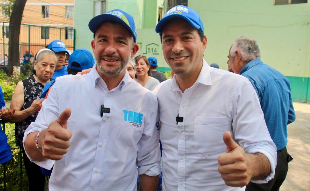Mauricio Tabe candidato a la alcaldía Miguel Hidalgo de la coalición Va X La CDMX y Mauricio Vila candidato al senado. Foto: Especial