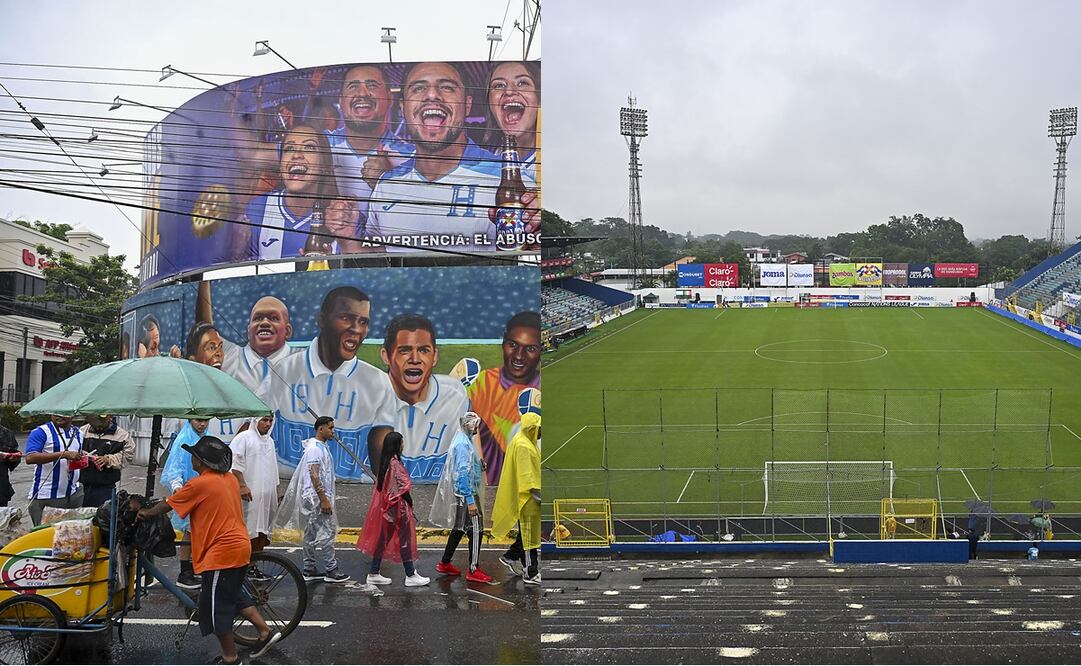 Así lucen las inmediaciones del Estadio General Francisco Morazán, previo al partido entre Honduras y México de la Nations League - Fotos: Imago7