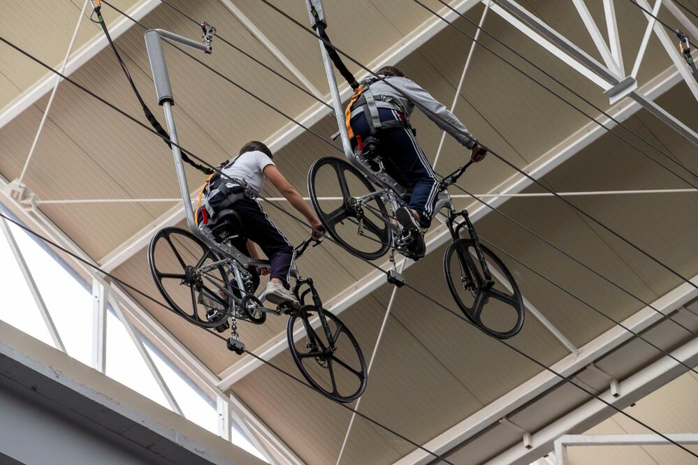 Puedes recorrer el parque en una bici normal o en forma de canastilla / Fotos: Edgar Silva Fuentes