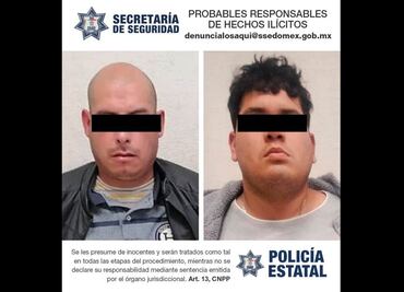 Arrestan a dos en Texcoco por presunto robo con violencia; se hacían pasar por empleados de CFE