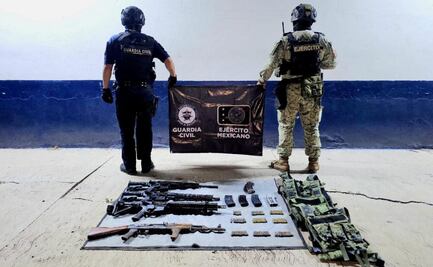 Decomisan armas, balas y camionetas al Cártel Michoacán Nueva Generación en Apatzingán; no hay detenidos 