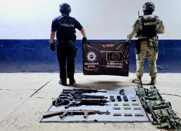 Decomisan armas, balas y camionetas al Cártel Michoacán Nueva Generación en Apatzingán; no hay detenidos