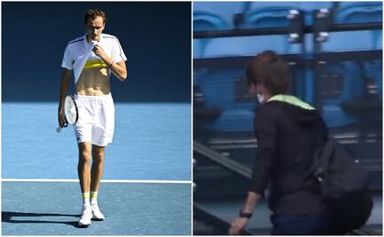 Entrenador abandona al tenista Daniil Medvedev en pleno partido tras algunos arrebatos