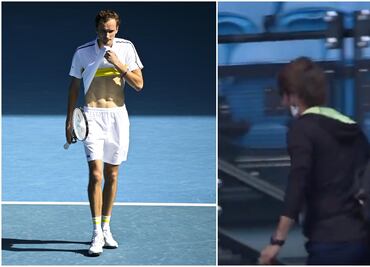 Entrenador abandona al tenista Daniil Medvedev en pleno partido tras algunos arrebatos