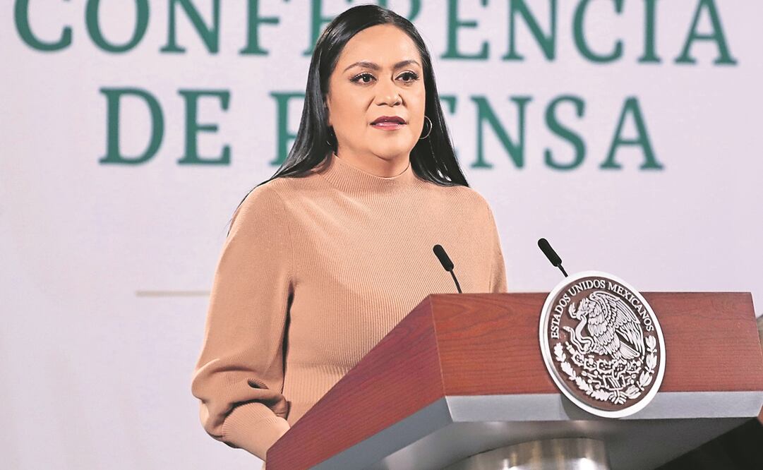 La subsecretaria de Bienestar, Ariadna Montiel Reyes, entregó la evaluación y alcance de la pensión para adultos mayores en el país. Foto: Berenice Fregoso. EL UNIVERSAL