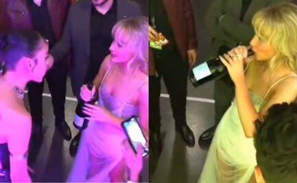 Danna Paola y Sabrina Carpenter son captadas en los MTV VMAs 2023 con una botella de vino