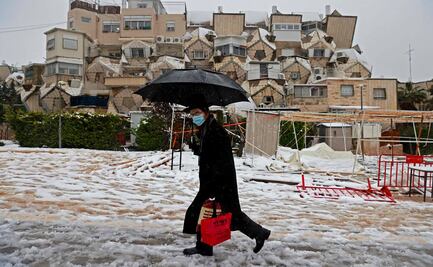 Así se ve Jerusalén tras inusual nevada que no sucedía desde 2015