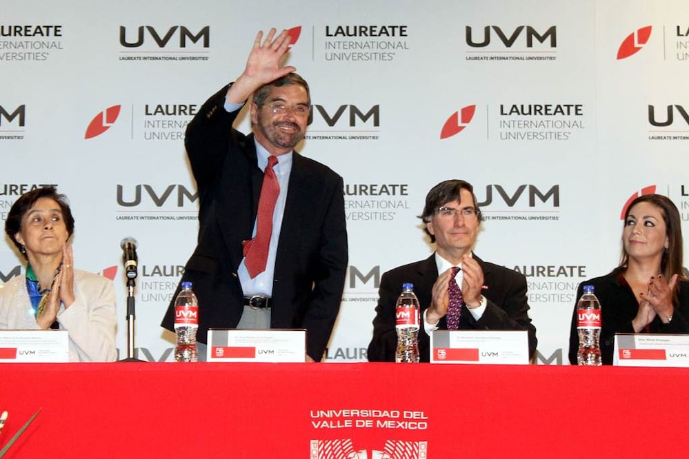 Juan Ramón de la Fuente y Bernardo González-Aréchiga, rector de la UVM, en el Sexto Congreso Internacional de Medicina Veterinaria y Zootecnia 2015. Foto Carlos Mejía