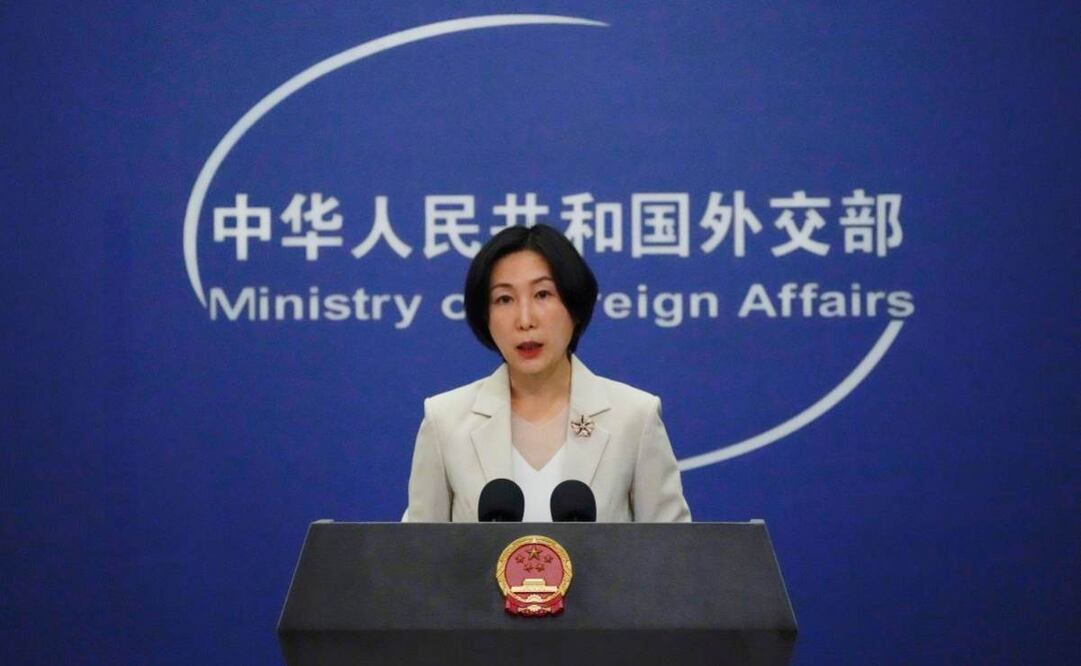 Mao Ning, portavoz del Ministerio de Asuntos Exteriores chino, durante una sesión informativa en Beijing. Foto: AP