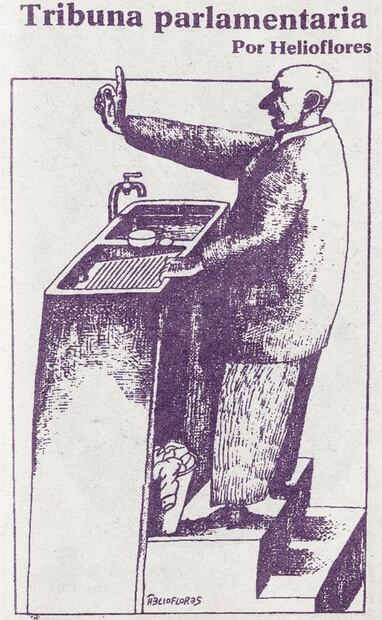 Caricatura “Tribuna Parlamentaria”, publicada en 1980. Foto: Helioflores/Hemeroteca EL UNIVERSAL.