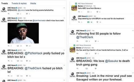 Hackean cuentas de Twitter de ABC News y publican mensajes obscenos