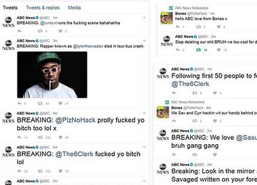 Hackean cuentas de Twitter de ABC News y publican mensajes obscenos