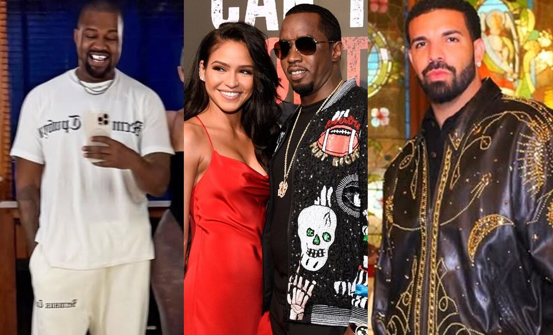 El ex de Kim Kardashian, Kanye West y el rapero Drake fueron nombrados en el juicio contra el magnate Sean "Diddy" Combs: acusado de tráfico sexual. En la imagen también aparece Cassie Ventura, expareja de Combs. Foto: Instagram oficial/ AP.