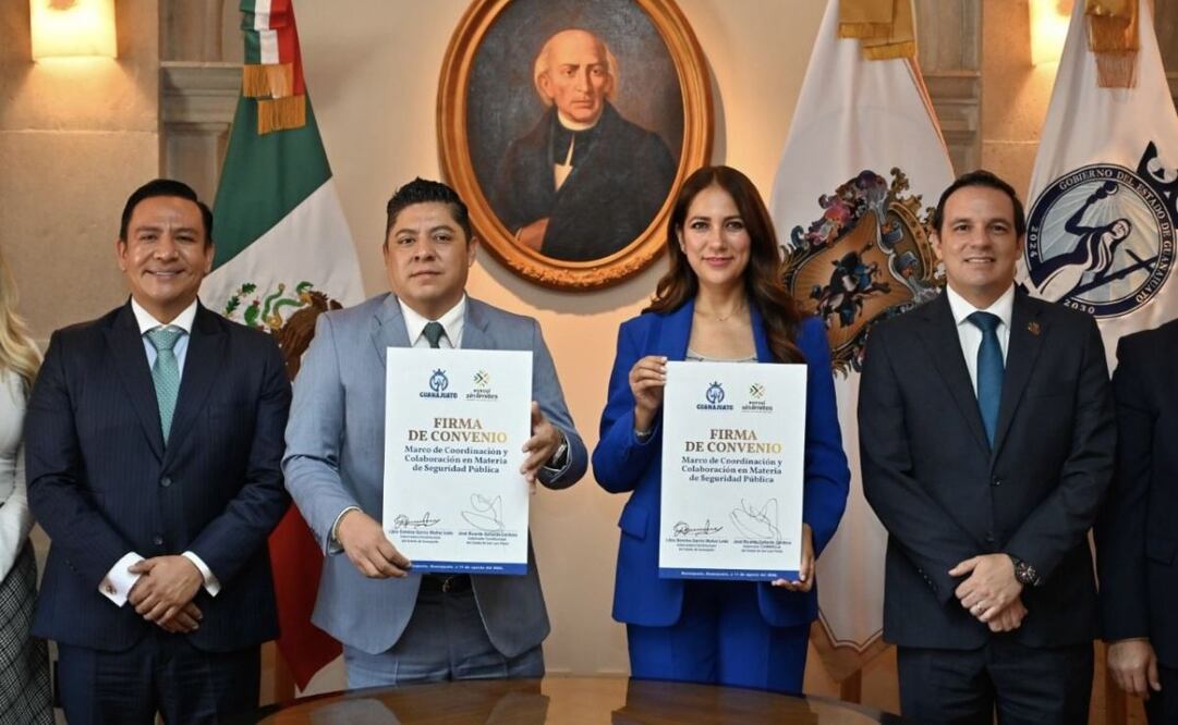 Guanajuato y San Luis Potosí hacen alianza por la seguridad (08/11/2025). Foto: Especial