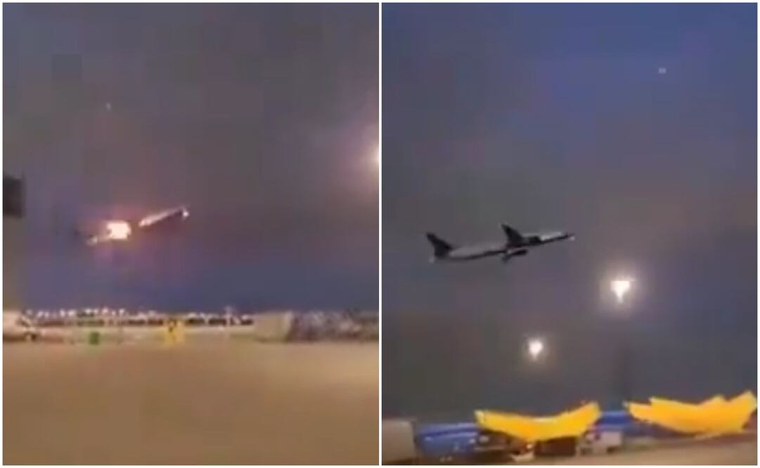 Se trató de la aeronave Boeing 777, la cual aparece en el video que circula en internet. Fotos: Redes Sociales