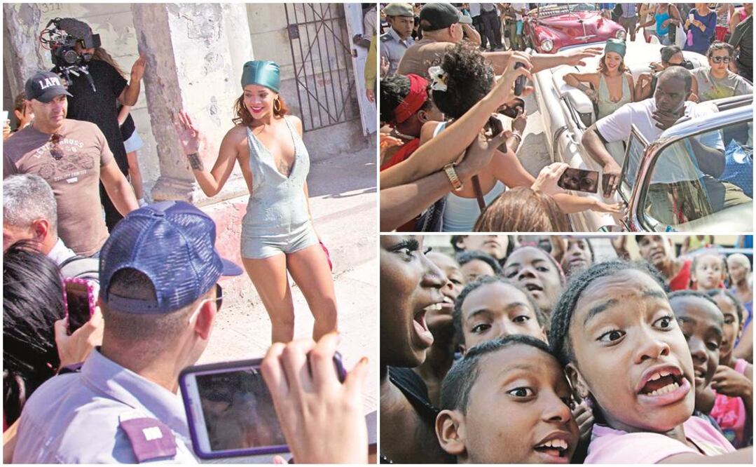 Paseó en un auto clásico americano, un modelo muy popular en Cuba. (Foto: DESMOND BOYLAN. AP)